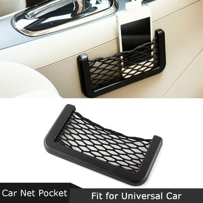 Red de Almacenamiento Universal para Coche Bolsa Organizadora de Bolsillo Automotriz para Soporte de Teléfono Caja Pañuelos Faciales 15*8cm Para Todos los Accesorios de Coche