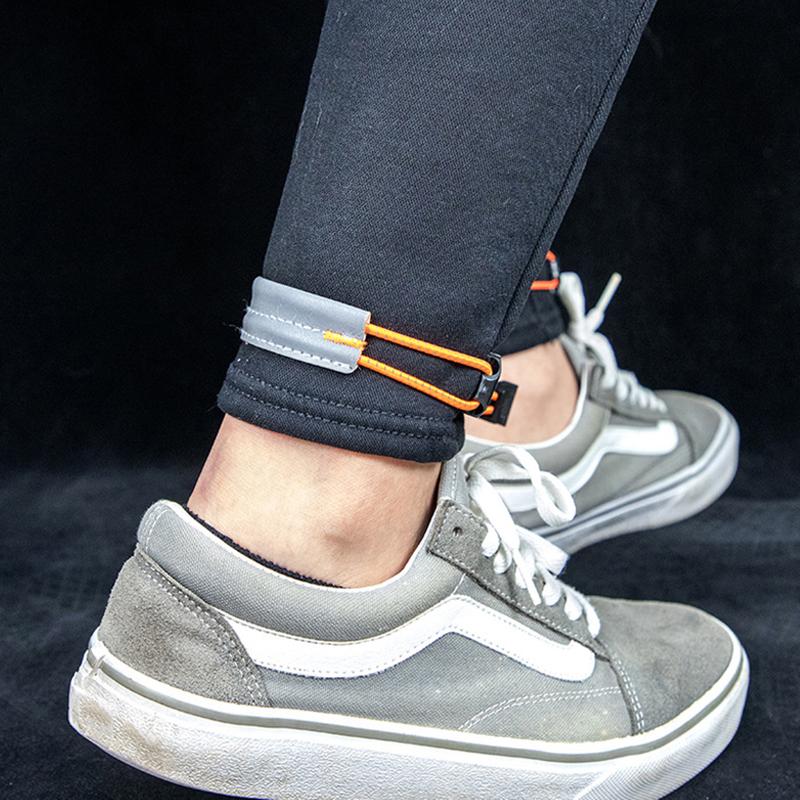 A Pair Reflective Bike Pants Strap Adjustable Elastic High Visibility Trouser Leg Straps Durable High Visibility