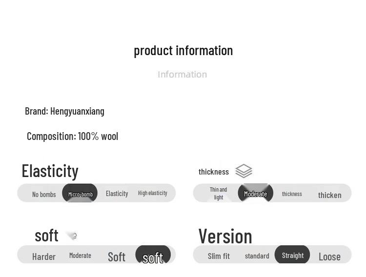 Hengyuanxiang Men's Thick Pure Wool V-Neck Pullover Sweater