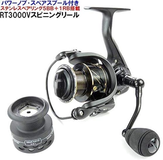 [Jiginger Z 3000 spinning reel] Lightweight CNC aluminum spool Salt compatible Spare spool included (#3000 5BB+1RB RT3000v)