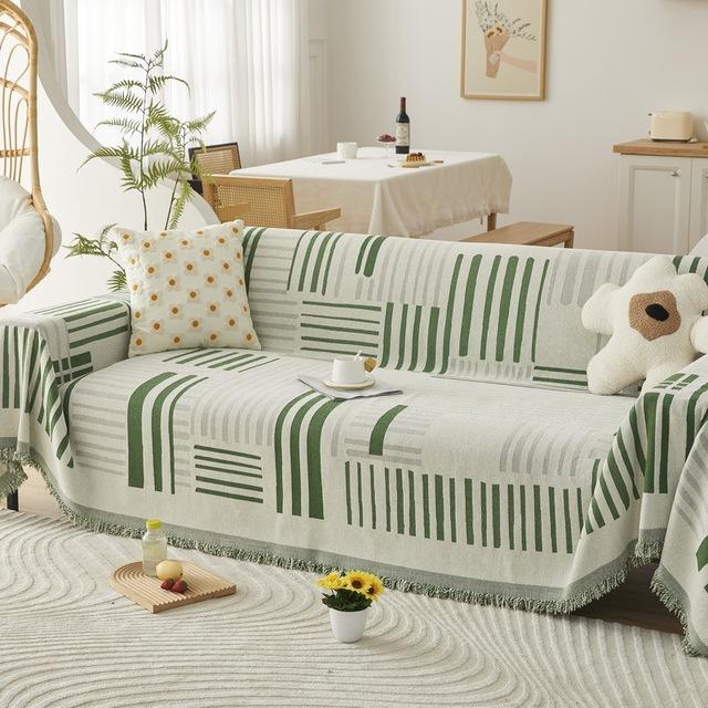 Nordic Chenille Sofa Cover 1 /2 /3 /4 /5 Seater Anti Cat Scratch Reversible Sofa Towel Throw Blanket Couch Furniture Slipcovers