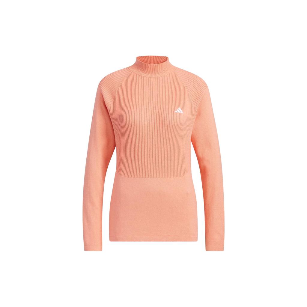 adidas Two-In-One Polo Shirt And Vest Color Block Logo Long Sleeve Knit Top Women Tops Pink Brown HZ6117