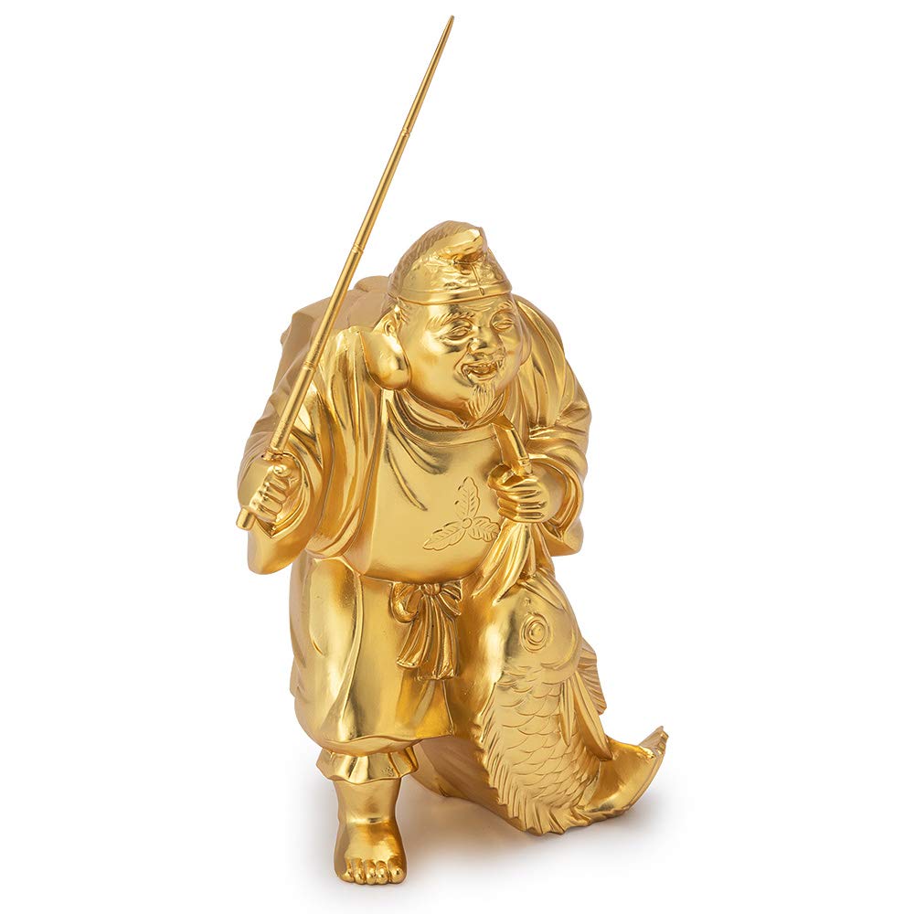 Buddhist Altar Shop Takita Shoten Buddhist Statue: Ebisu, One of the Seven Lucky Gods, Brings Good Fortune (8.3cm High X 6cm Wide) [Crafted by Makita