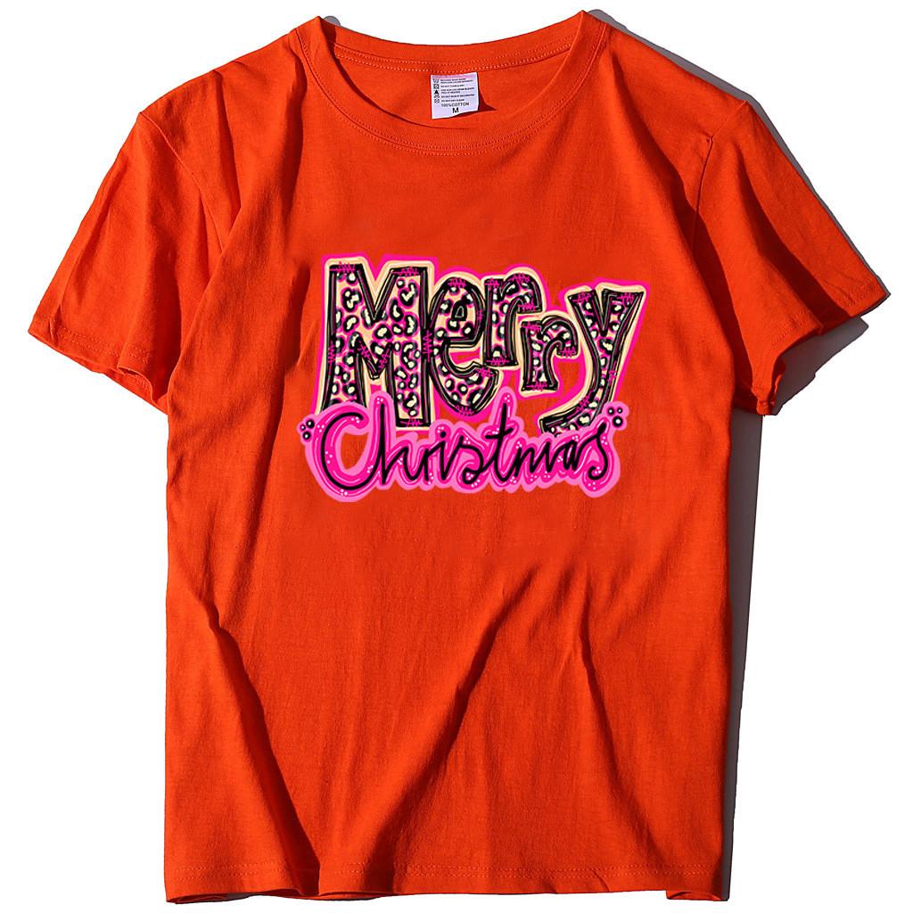 New Christmas Short Sleeved Women's T-shirt - Santa Claus Printed Christmas Top