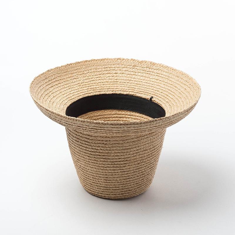 Retro 15cm Hoher Raffia Zylinderhut Für Damen Mode Strandurlaub Sonnenhüte Bühne Laufsteg Fotografie Filzhüte Sommer Neu