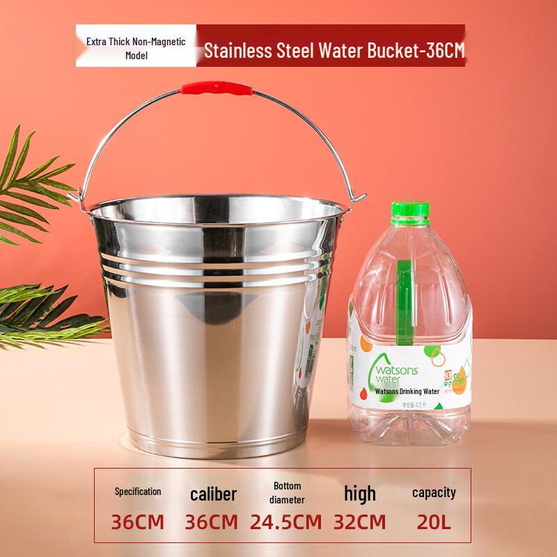Lijia Stainless Steel Buckets (2-Pack)