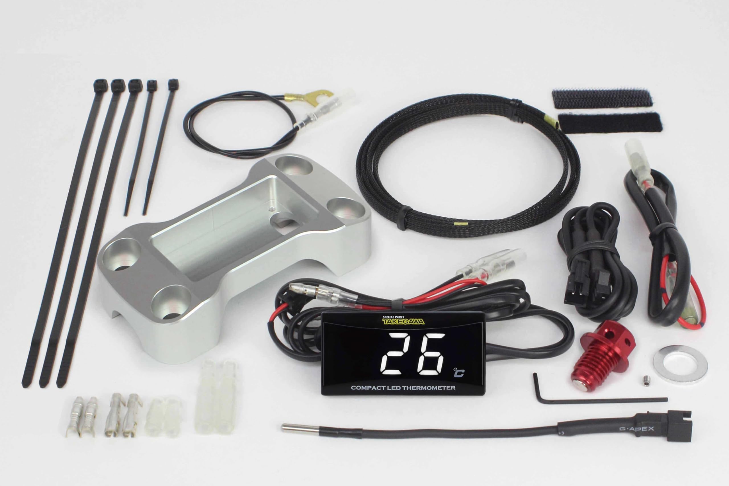 Special Parts Takegawa Compact LED Thermometer Kit 2 Silver for 125 CT125/GROM/Monkey 125/Dax 05-07-0017