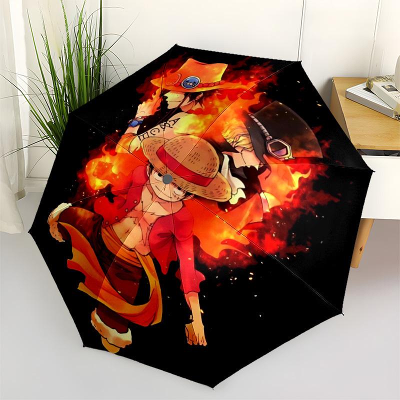 1 Stück One Piece Luffy Automatisches Öffnungs-/Schließschirm - Kompakter Reiseschirm, Perfekt für Damen & Herren - Ideales Geburtstags-/Weihnachtsgeschenk, 197