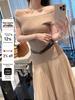 Director Du's Simple & Charming Summer Knitted One-Shoulder Slim-Fit Korean Style Women's Top