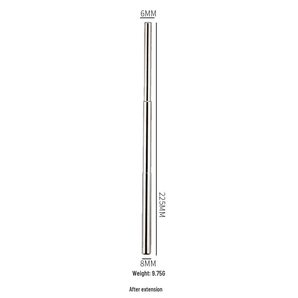 Foldable 304 Stainless Steel Telescopic Straw Set with Aluminum Tube for Outdoor Use