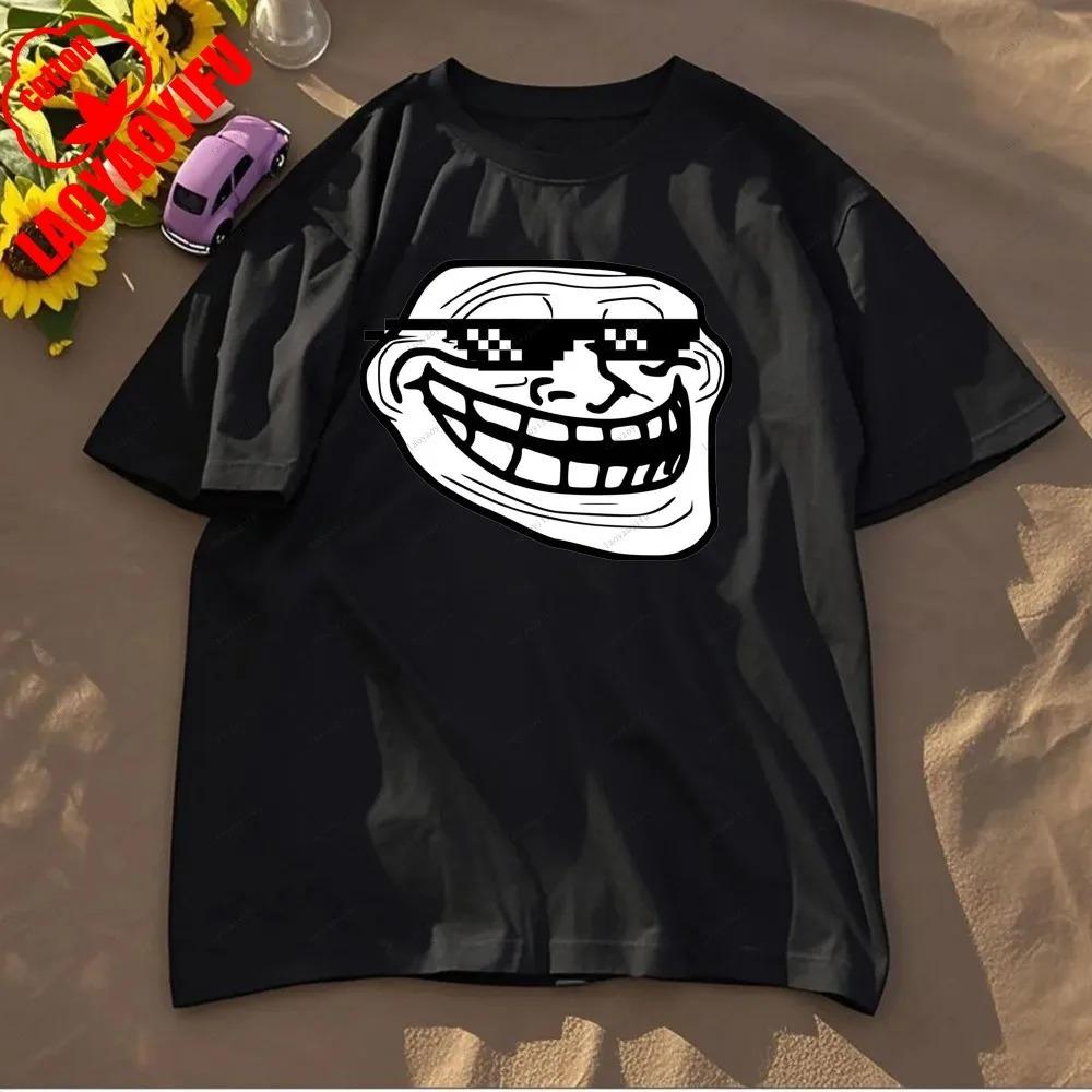Rage Comic Trollfac Printed T Shirts Funny T Shirt  AnimeCotton Tees Fit Sweatshirt for Daily Wear High Quality Cotton Tops