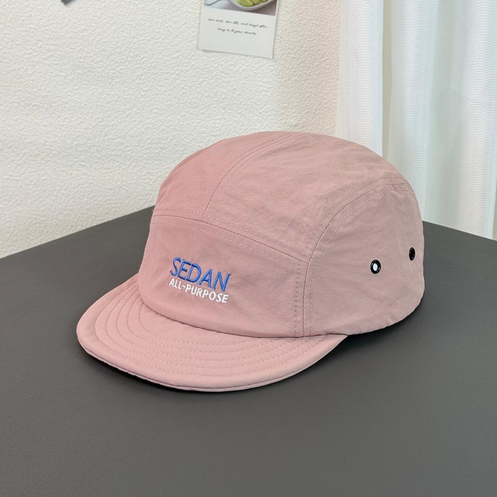 Fashion Hat Spring/Summer Embroidery Street Niche Couple Outdoor Sunscreen Baseball Cap Simple Letter Short Brim Quick Drying Cap Men and Women