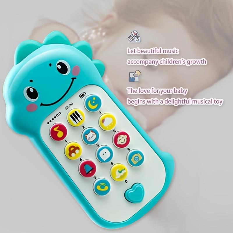 1 pezzo Giocattolo Telefono Musicale Dinosauro con Luce e Suono, Giocattolo per l'Educazione Precoce del Bambino, Regalo di Halloween Natale per Bambini, Colore Spedito Casualmente