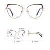 Eyebrow Point Paint Metal Optical Frame With Street S English Style Open Flat Light Mirror Womean And Men Glasses