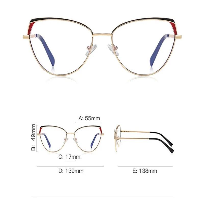 Eyebrow Point Paint Metal Optical Frame With Street S English Style Open Flat Light Mirror Womean And Men Glasses