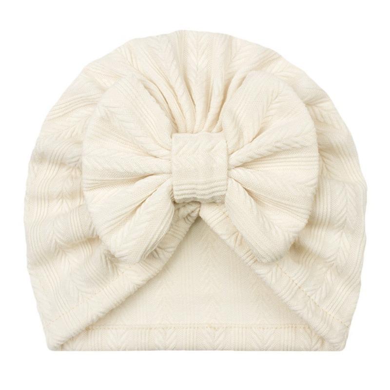 

New baby bow hat, comfortable striped cute children s pullover hat, soft baby fetal hat
