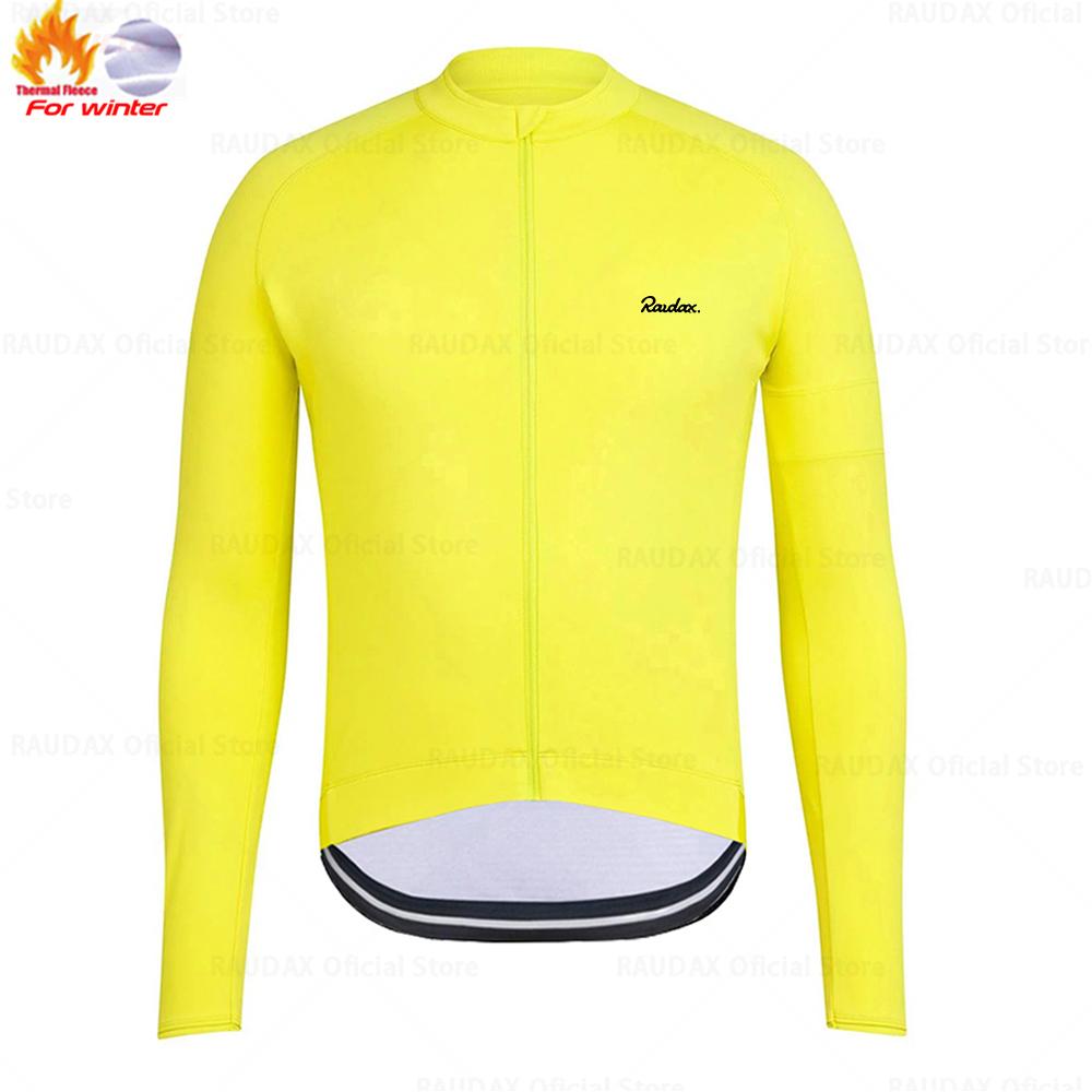 Raudax Winter Thermal Fleece Cycling Jersey Set Racing Bike Cycling Suit Mountian Bicycle Cycling Clothing Triathlon Clothing