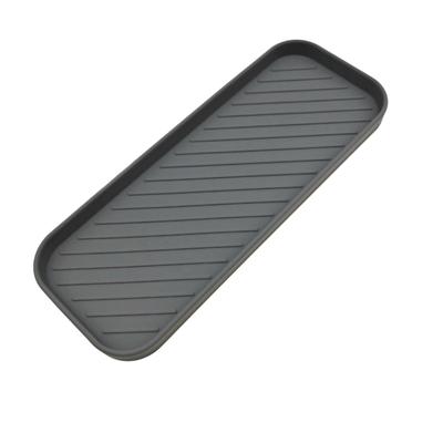 Multi-functional Non-Slip Silicone Drain Tray Simple Storage Tray Draining Pad Soft Household Water Cup Organizer Kitchen
