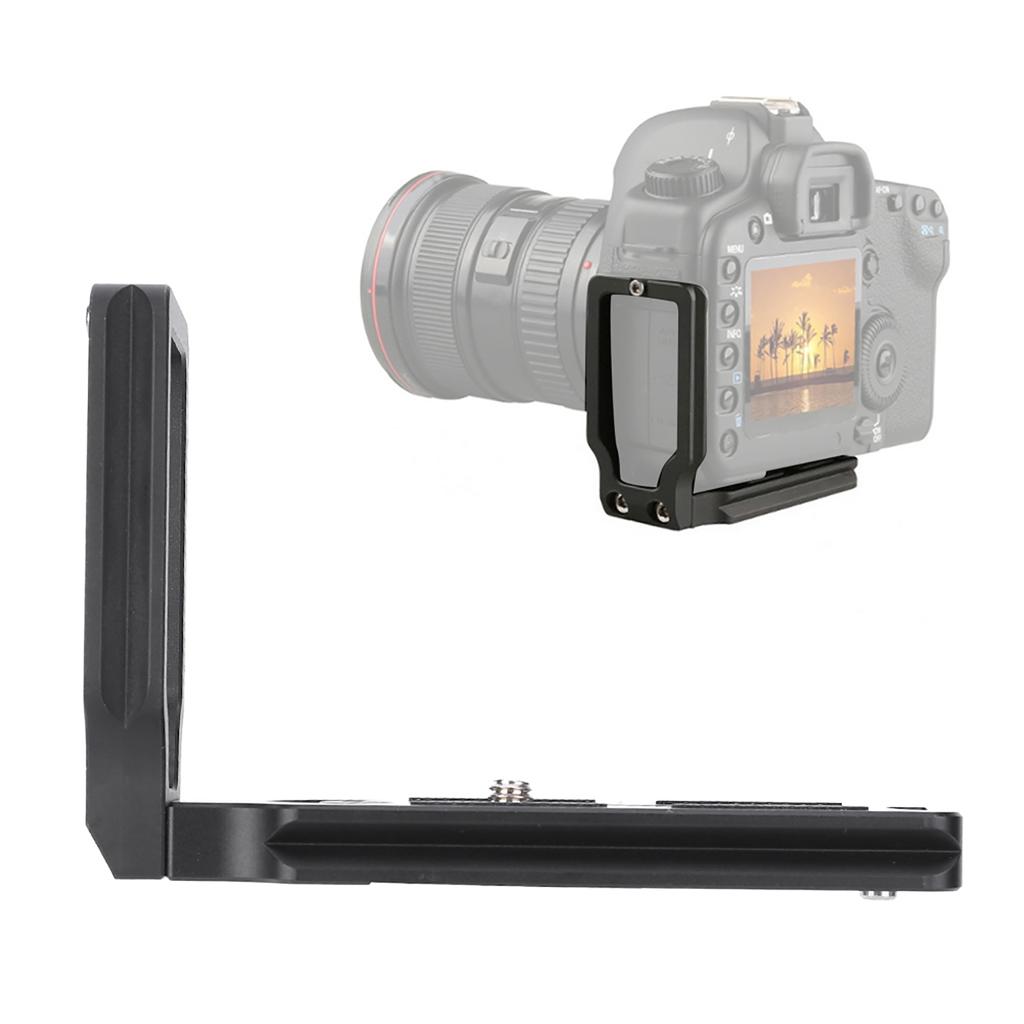 Black Aluminum Alloy Quick Release Plate Hand L Shape Bracket Accessory for Canon EOS 5D Mark II
