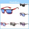 Нові Модні Спортивні Сонцезахисні Окуляри Оптом в Наявності Кольорові Сині Лінзи Червона Оправа Захист UV400