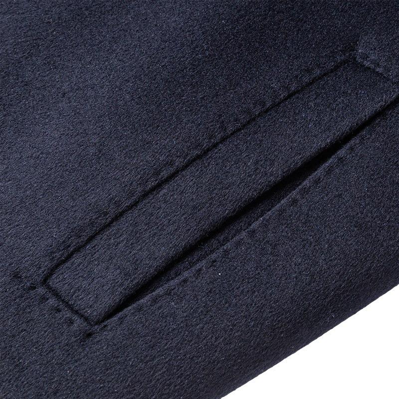 Autumn and Winter Men's Lapel Woolen Jacket Middle-aged Veteran Cadre Casual Coat Jacket Men's Clothing