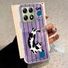 Milk White Line Cat Pattern Cartoon Phone Case For Xiaomi 14T 13T 11 Lite NE Poco X5 M6 X6 X7 X3 Pro NFC C65 C61 M5S Back Cover