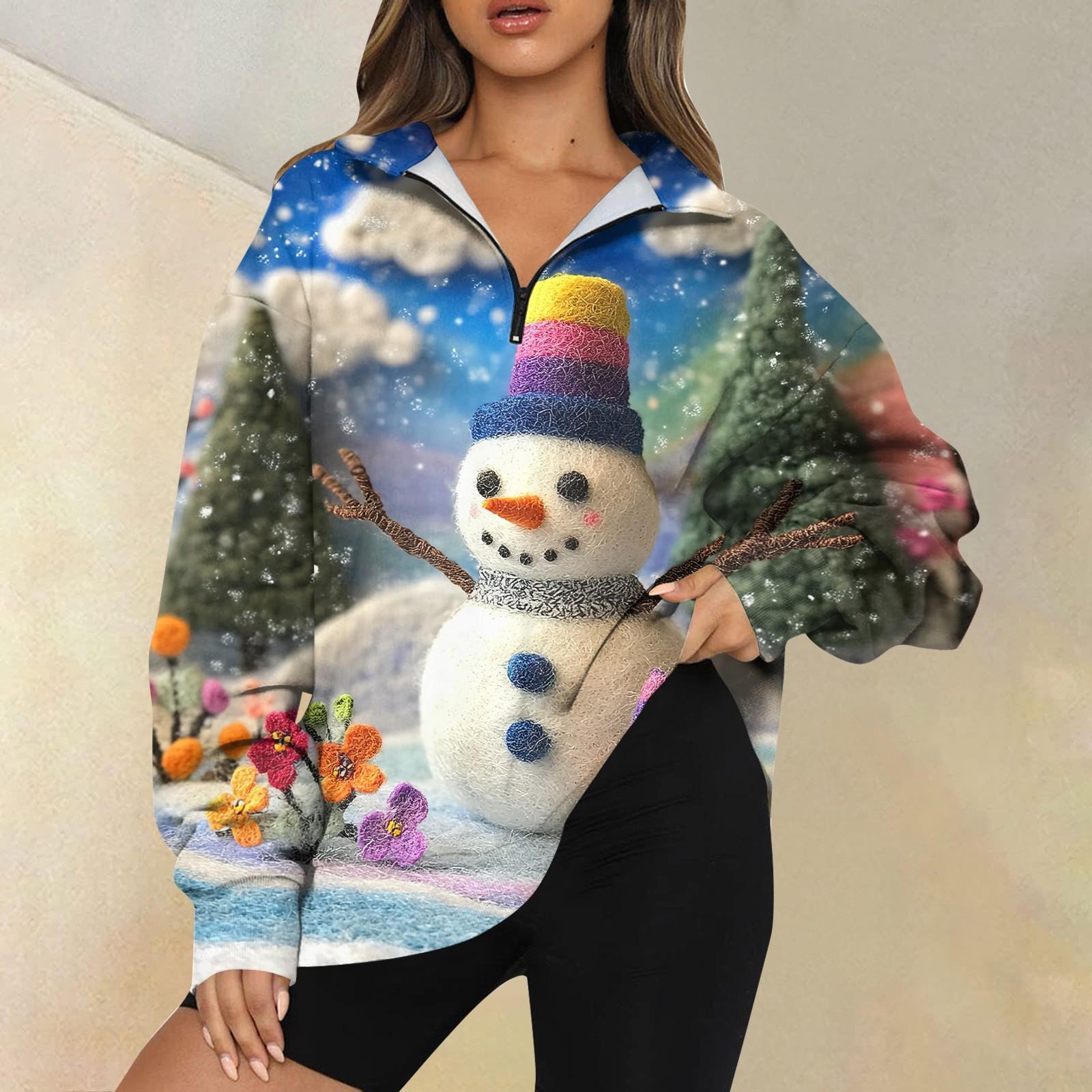 

Женская повседневная мода с длинным рукавом и принтом, свободный свитшот на молнии XL