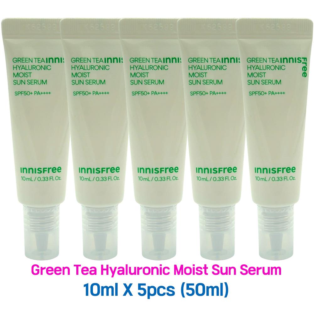 

5pcs_[INNISFREE] Green Tea Hyaluronic Moist Sun Serum 10ml (SPF50+/PA++++) Sample 10ml X 5pcs (50ml)