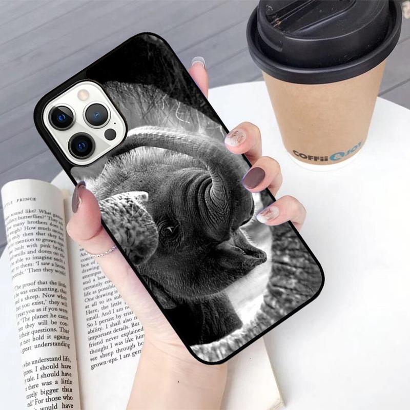 African Elephant Silhouette Phone Case For iPhone 17 Air 13 12 14 15 16  Cover For Apple Pro Max 6S Plus Coque