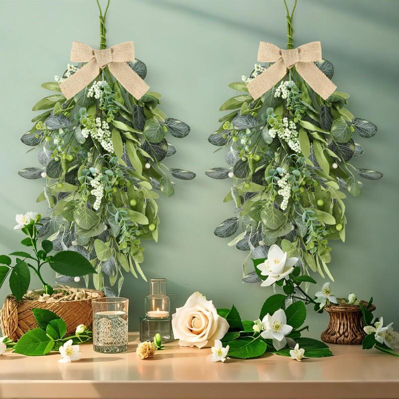 Artificial Eucalyptus Wreath Wall Hanging Decor Home Interior Decoration Gift
