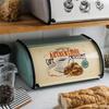 Kitchen Metal Bread Box ,Desktop Food Container ,Outdoor Picnic Snack Box ,Convenient Flip Cover Bread Bin Kitchen Organizer