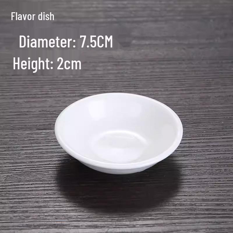 Creative Round White Ceramic Dipping & Seasoning Plate