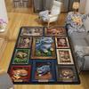 Feline Portraits Pattern Rug Floor Mat for Living Room or Bedroom Soft and Comfortable Carpet a Gift for Birthday and Holiday.