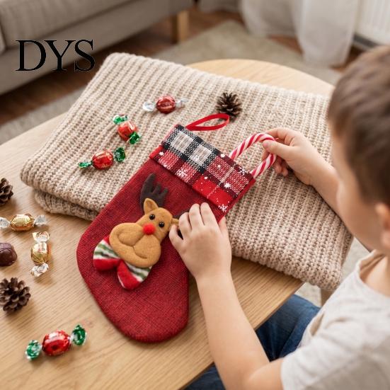 Snowman Party Supplies Christmas Stocking Pendant with Hanging Rope, Lightweight Santa/Snowman/Elk Fillers Decoration, Decorative Decor for