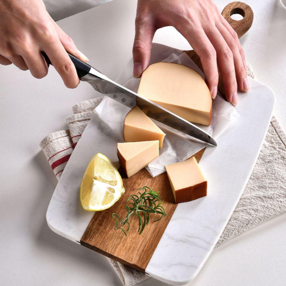 Double Side Use Marble Wood Cutting Boards Mold-resistant Cheese Board Preparing The Ingredients