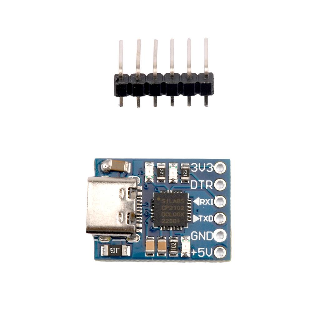 CP2102 Type-C/Micro USB To UART TTL 6PIN Connector Module Serial Converter STC Replace FT232