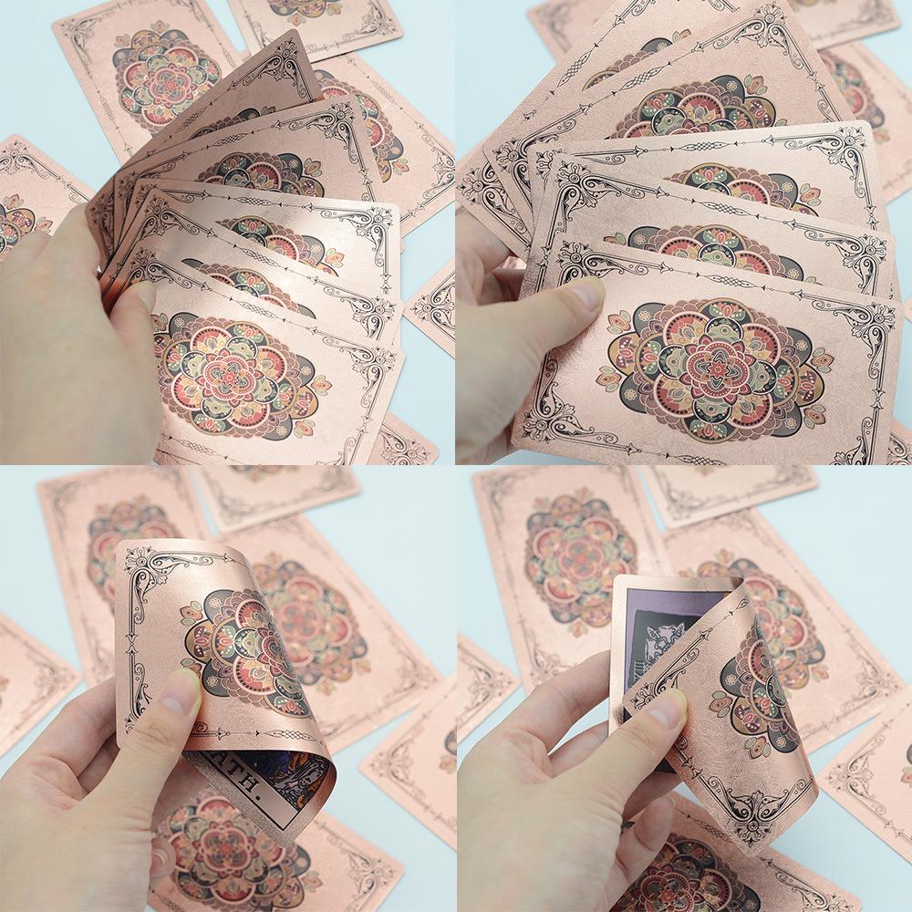 July Waterproof Gold Foil Tarot Cards - Rose Design