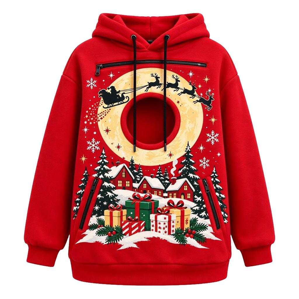 Unisex Long Sleeve Pet Dog Pocket Sweatshirt Hoodie Loose Casual Warm Pullover