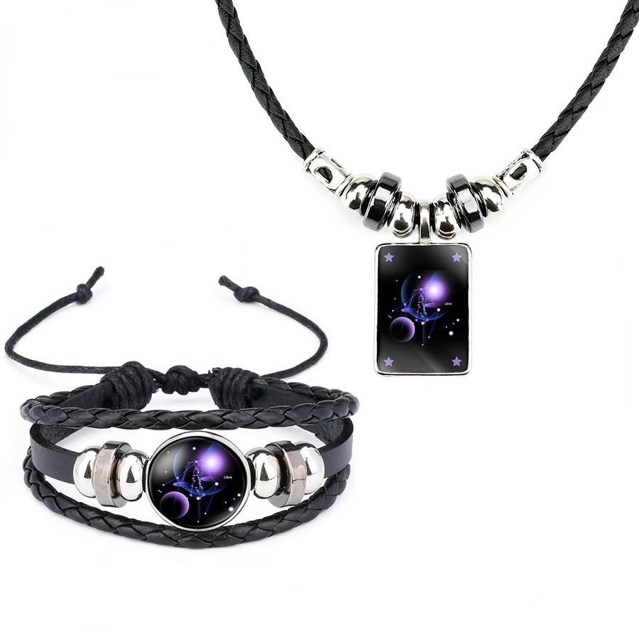 

12 браслетов созвездий, ожерелье, набор, рождественский светящийся ювелирный подарок