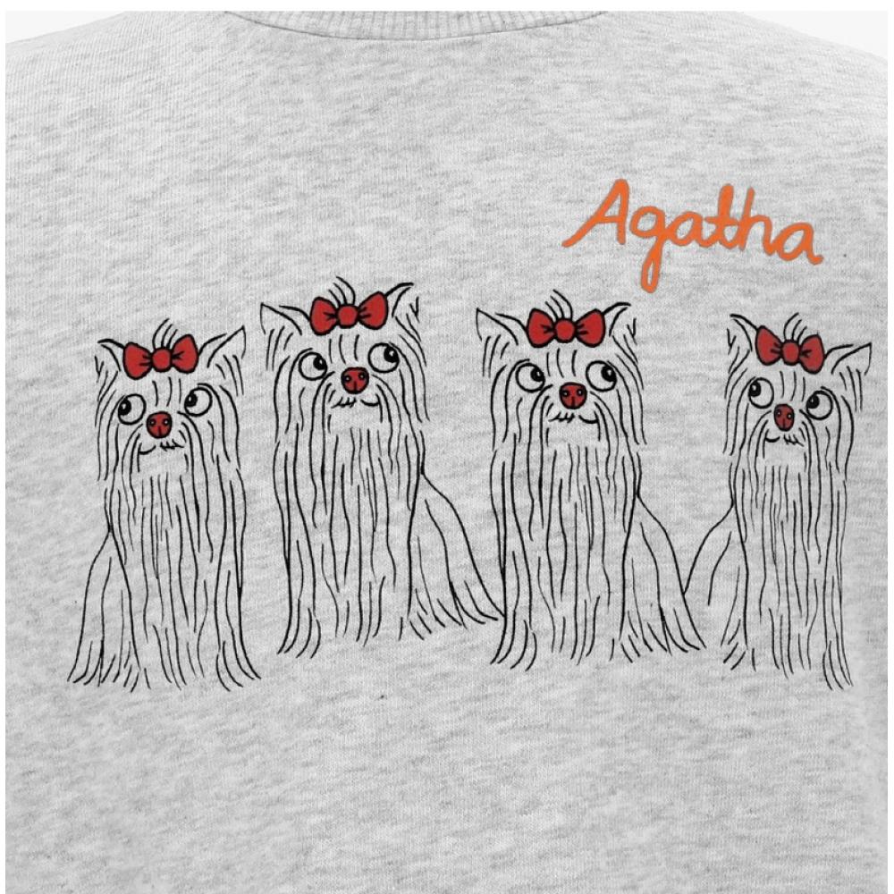 Mini Rodini 2472011494  Agatha DogS Sp SweatShirt  Agatha Dog Print Children S SweatShirt