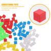 Alasum 200 Pieces Cube Blocks for Kids, Geometry Game Tiles, Toys, Fidget Pens, Square Blocks, Plastic Craft Cubes