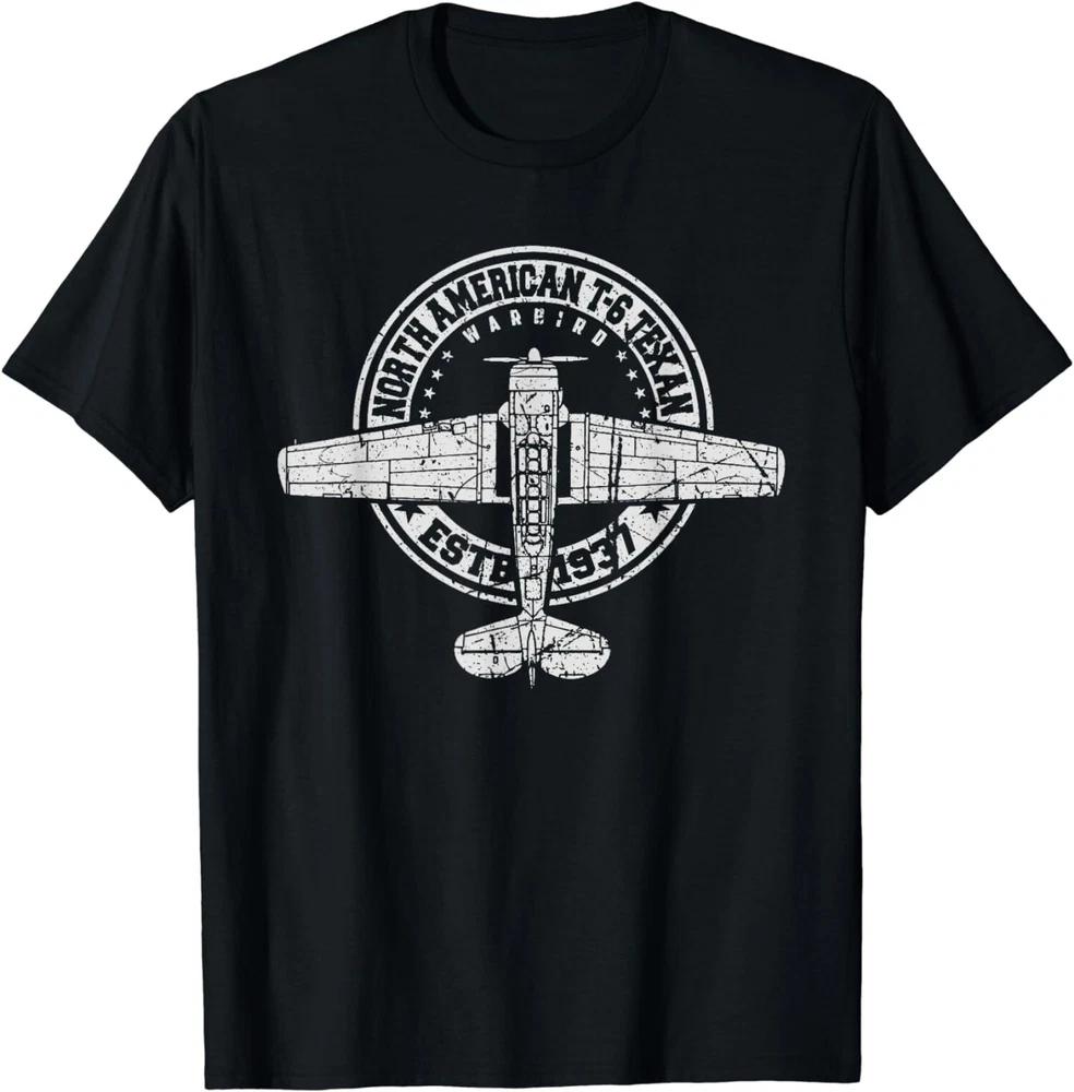 New North American T6 Texan Warbird Vintage Aircraft Design Shirt S4xl S