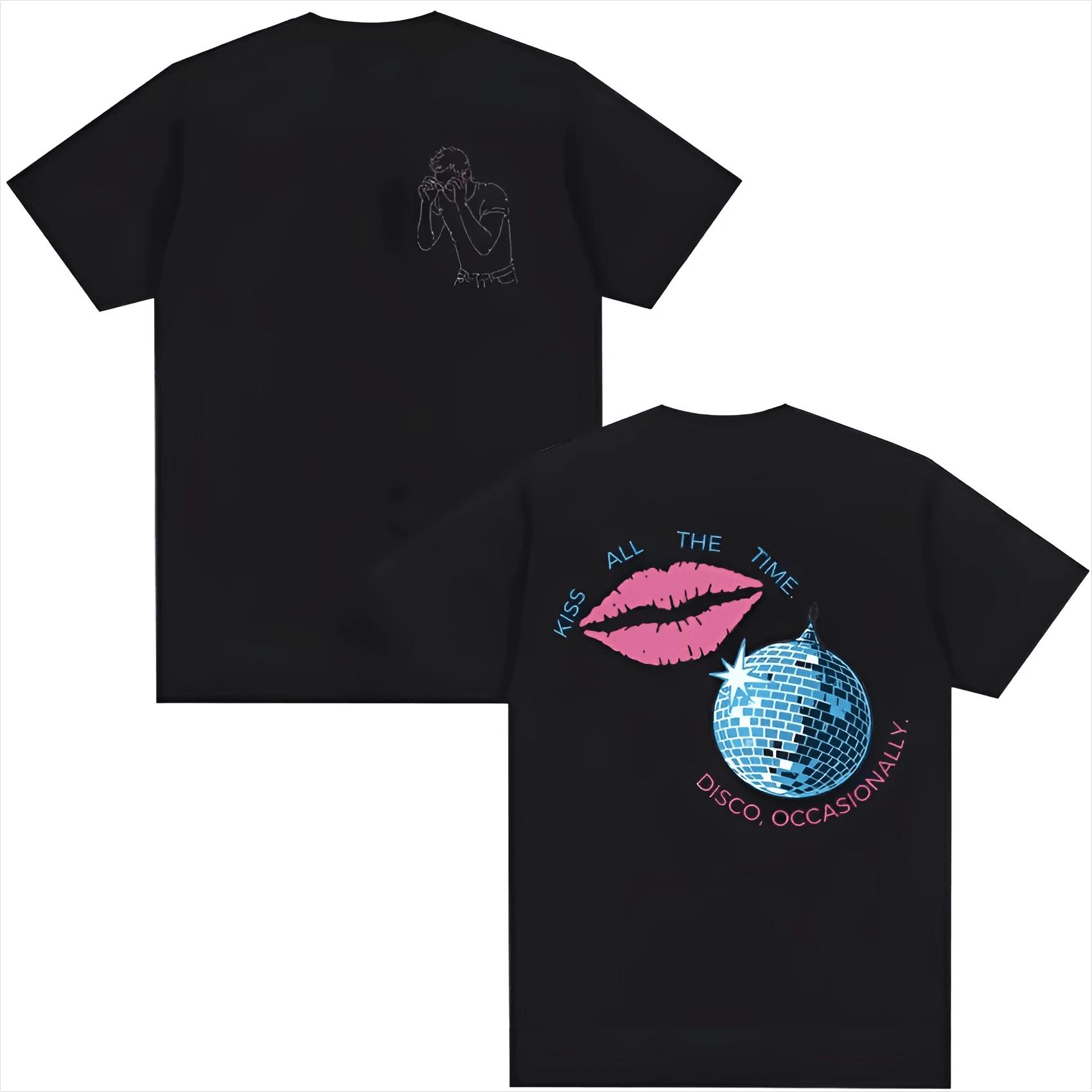 Harry Styles Kiss All The Time Album Cotton Unisex Shirt 2026 Summer Oneck Unisexs Y2k Hip Hop Short Sleeve Tshirt Fan Gift S