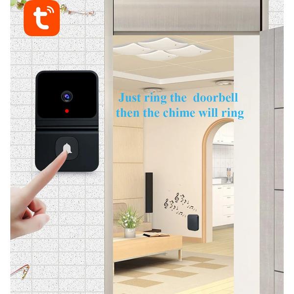 WiFi Video Doorbell Wireless HD Camera Tuya Smart Home Security Door Bell Outdoor Two Way Intercom Night Vision Monitor IR Alarm