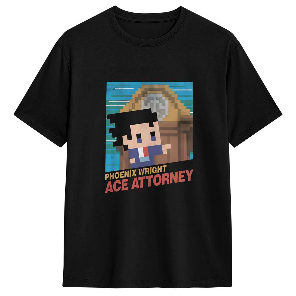 Ace Attorney Tshirt Summer Harajuku Tshirts Unisex Cotton O Neck Oversize Clothes Short Sleeve Awesome Tops