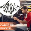 Nylon Universal Cable Tie Buckle Heavy Duty Self-Locking Zip Ties Holder with Pin Fasteners Car Body UV Resistant Zipties