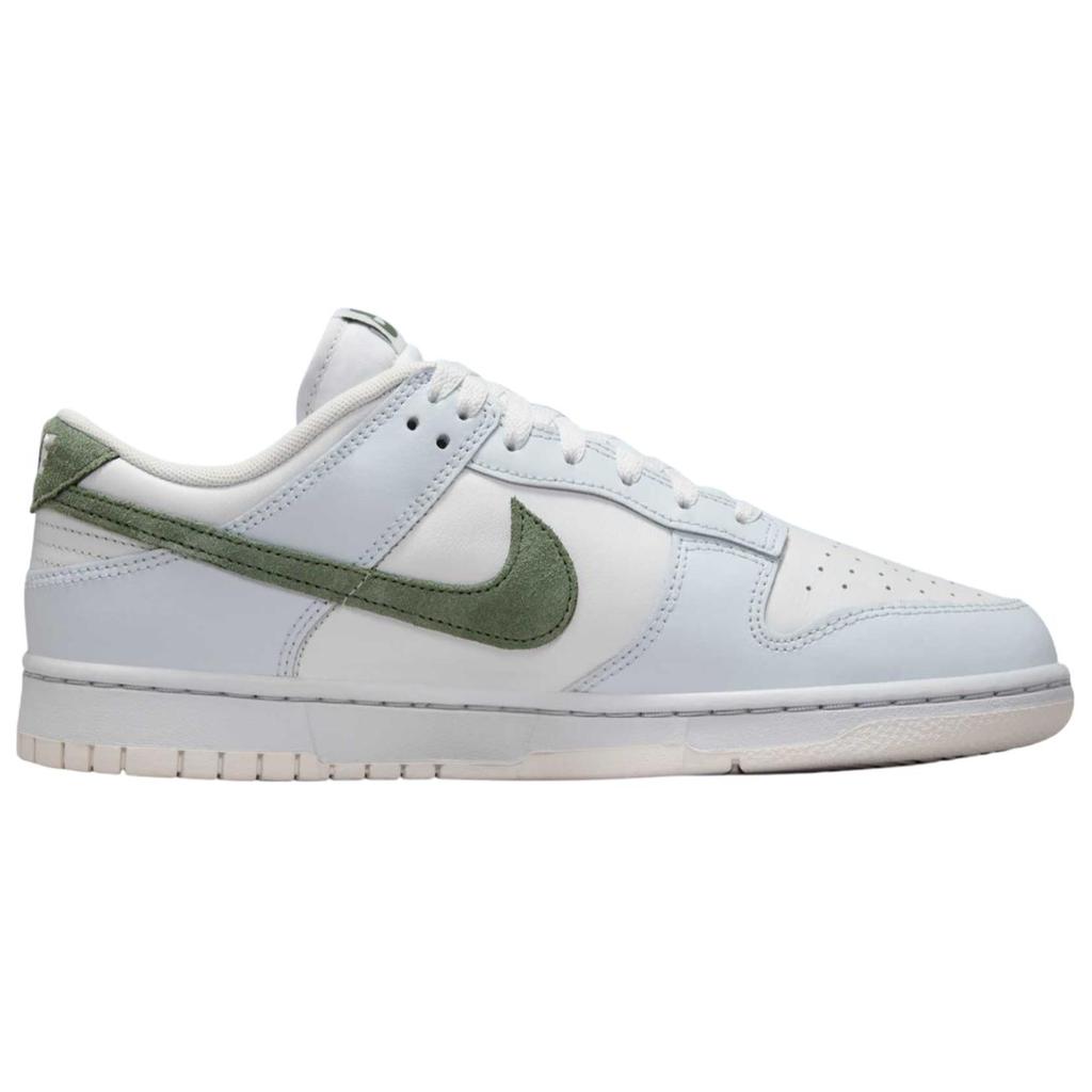 Nike Dunk Abrasion Resistant Low Top Skateboard Shoes Unisex Silver White