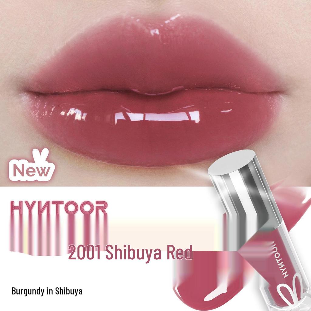 HYNTOOR Schwarzes Kaninchen Wunderland Milch Tee Lipgloss: Neues Feuchtigkeitsspendendes, Peelingendes, Aufhellendes Lippenfältchen, Erschwingliches Lippenöl.