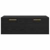 Wall Cabinet Black Oak Effect 100 X 36.5 X 35 Cm