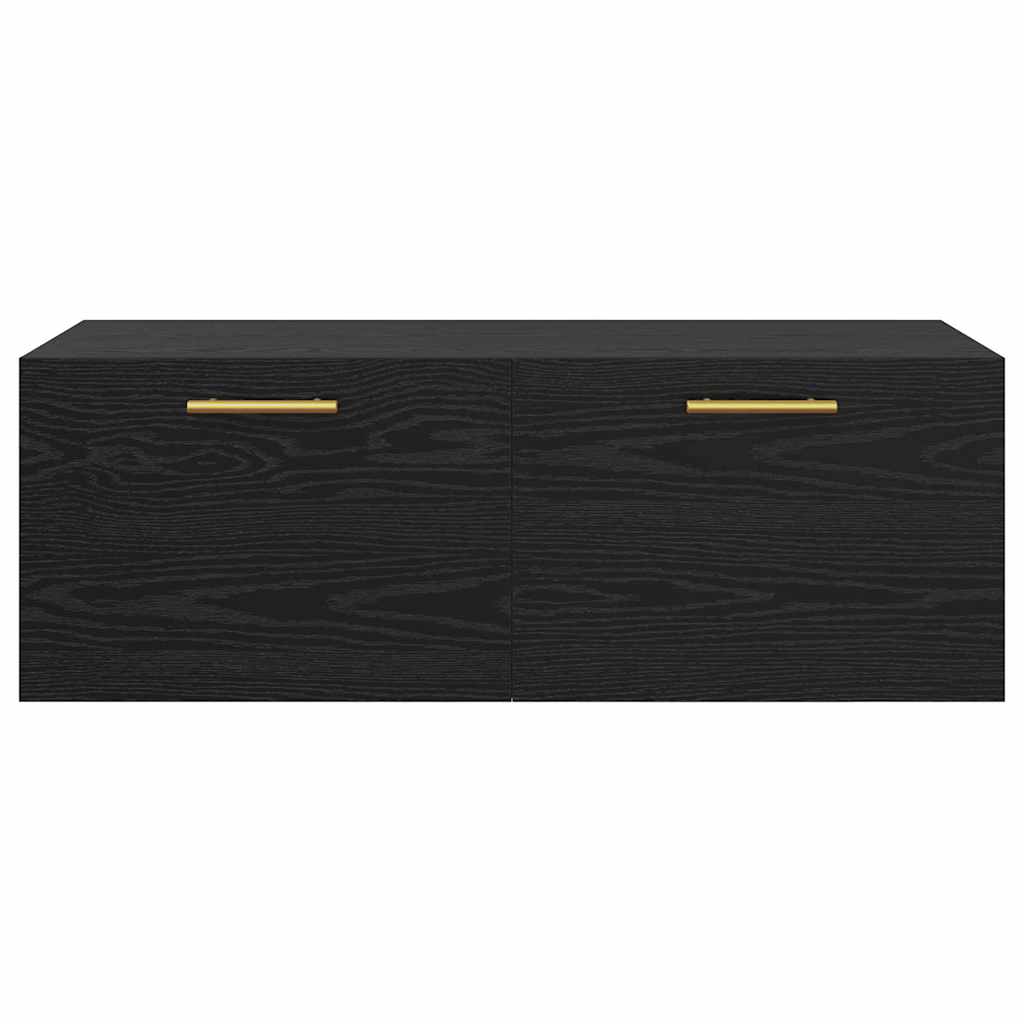 Wall Cabinet Black Oak Effect 100 X 36.5 X 35 Cm